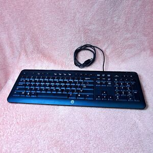 HP Wired USB Keyboard Full Size Black Multimedia Keys Tested Working